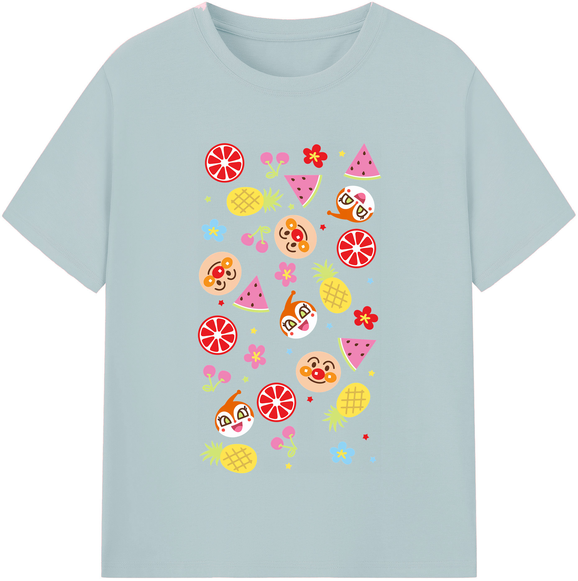 （画像用） アンパンマン Anpanman 綿100％半袖Tシャツ（フロントプリント）
